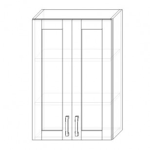 106. H60S – skrinka horná 2-dverová 600 presklená